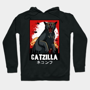 Cat - Catzilla Funny Japanese Movie Monster Kitty Hoodie